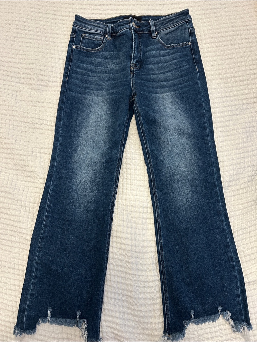 Women’s Wide Leg Dark Blue Jeans - Brand Unspecified